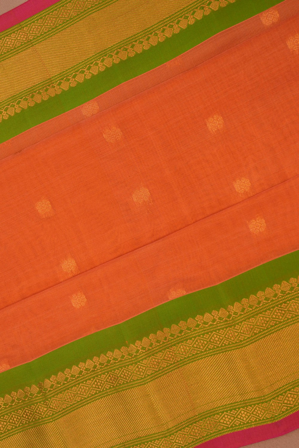 Image of Gadwal Peach Saree